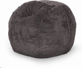 Cozy and Stylish 5-Foot Faux Fur Bean Bag for Relaxation and Fun, Brown/Beige