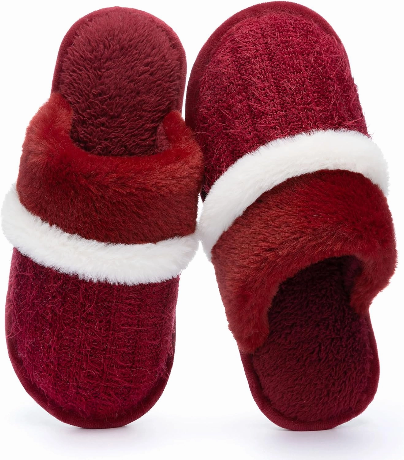 Cozy Slippers for Women Indoor and Outdoor Fuzzy House Shoes with Memory Foam Anti-Skid Sole Gifts for Women Mom Ladies