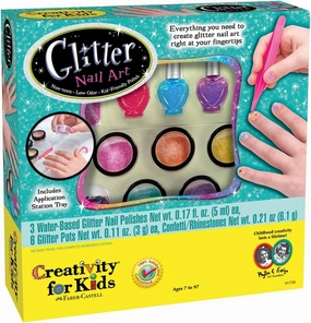 Creativity for Kids Glitter Nail Art - Glitter Manicure Kit for Kits