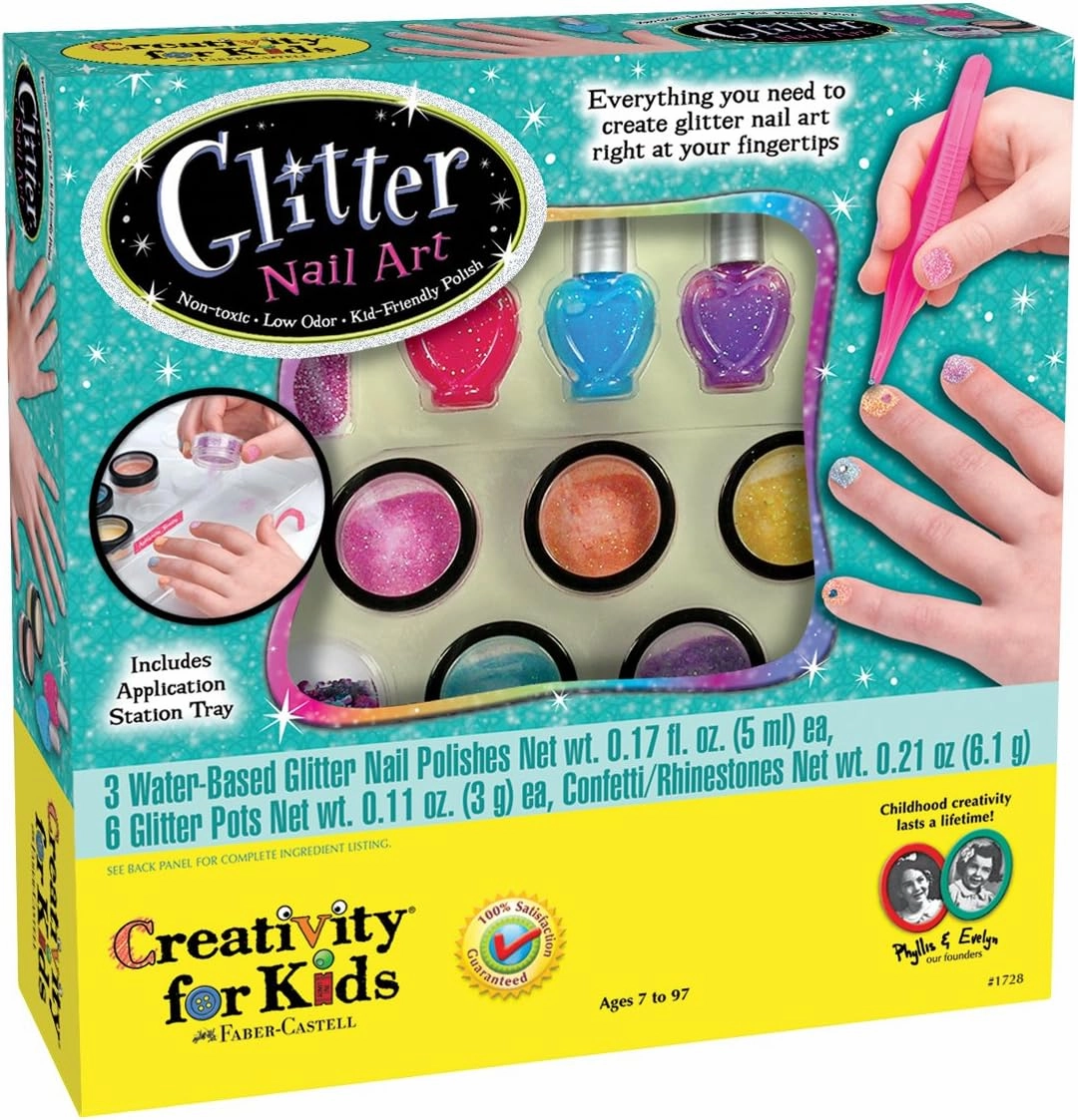 Creativity for Kids Glitter Nail Art - Glitter Manicure Kit for Kits