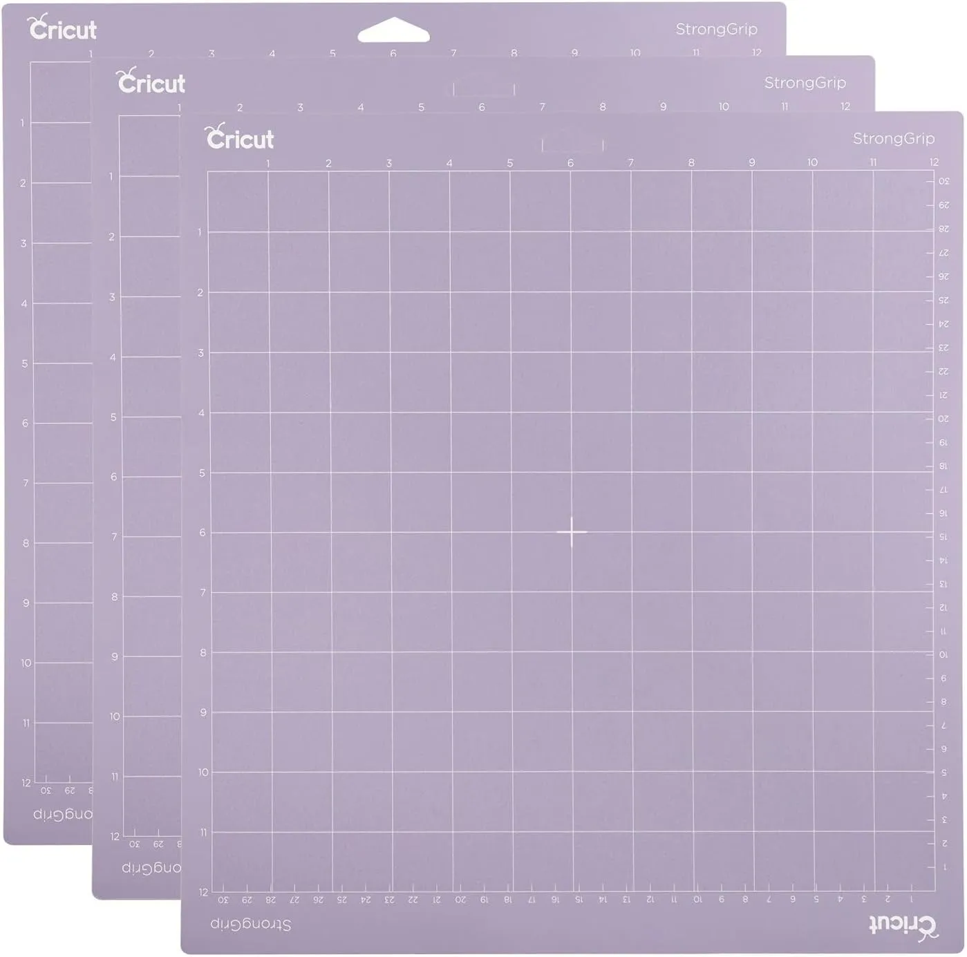 Cricut StrongGrip Cricut Cutting Mat 12in x 12in, Craft Mat for Cricut Maker & Explore, Use with Heavyweight Materials - Specialty Cardstock, Matboard & More, Reusable, Clear Protective Film (3 Count)
