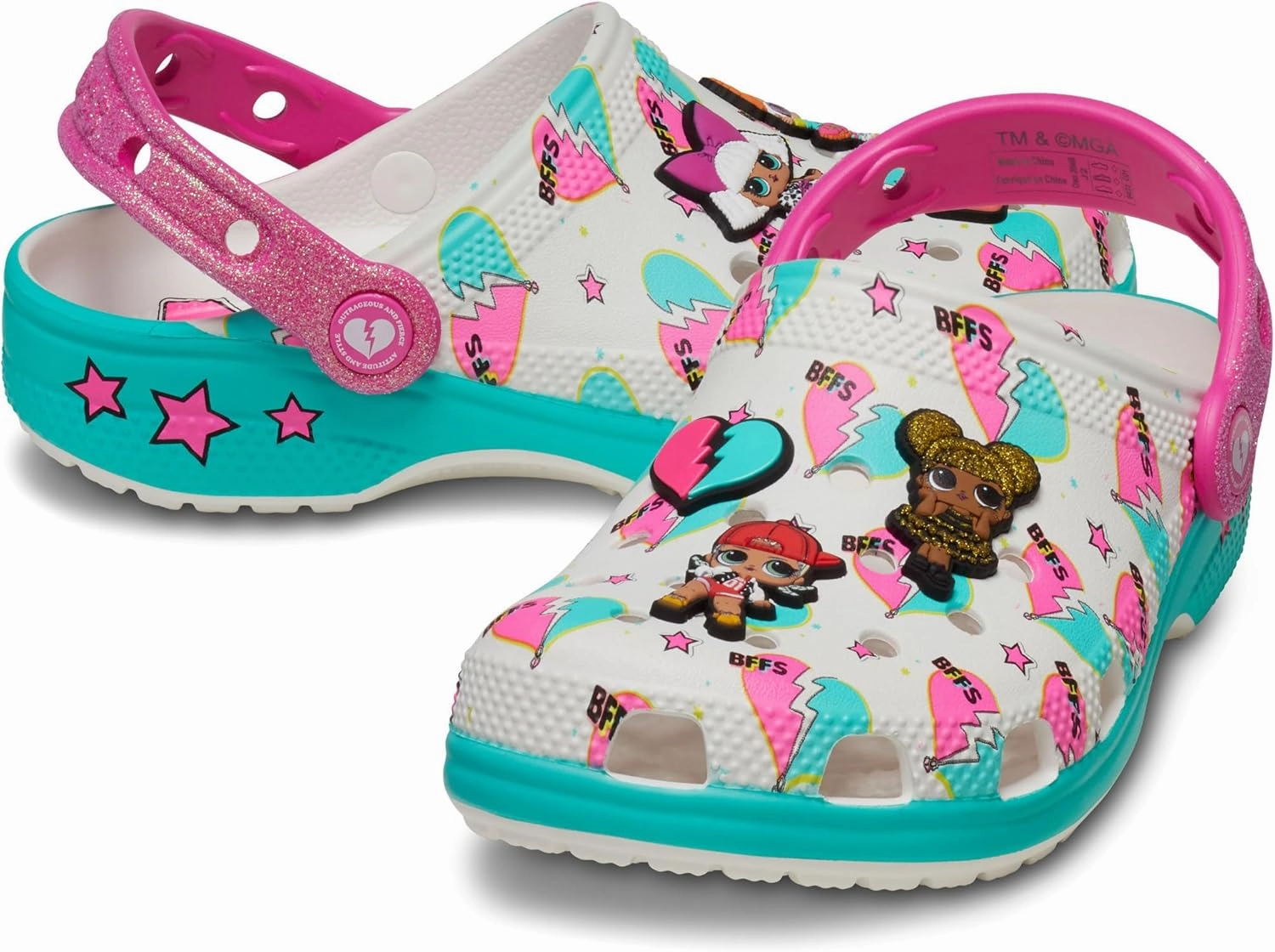 Crocs Kids LOL Surprise Diva Classic Toddler Clogs – Glitter Outsole – EVA Outsole & Midsole – Crocs Comfort™