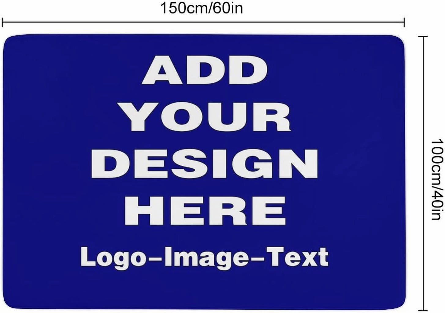 Custom Rugs with Your Own Photo Logo Personalized Door Mat Customized Non Slip Area Carpet Suitable for Living Rooms, Bedrooms, Dormitories, Navy