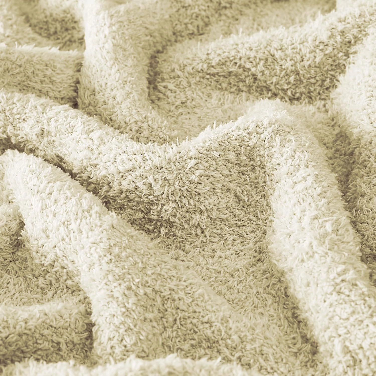 CYMULA Super Soft Knit Throw Blanket Throw Size Beige - Lightweight Plush Fuzzy Fluffy Warm Cozy Blankets and Throws for Sofa Bed All Season Use, 50x60 inches
