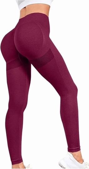 DASAYO Compression Leggings for Women Solid Color Buttery Soft Seamless Stretchy 7/8 Workout Yoga Pants