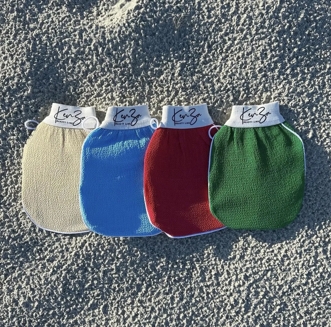 Deep Exfoliating Gloves for Shower Naturally Exfoliate Away Dead Skin, Exfoliating Glove, Exfoliating Body Scrubber Glove for Smooth, Soft Skin (Beige)