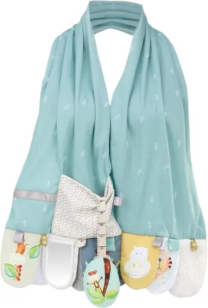 DEMDACO Mommy & Me Vibrant Colorful 9.5 x 52 Inch Soft Polyester Fabric Tactile Textured Whimsical Activity Fashion Scarf