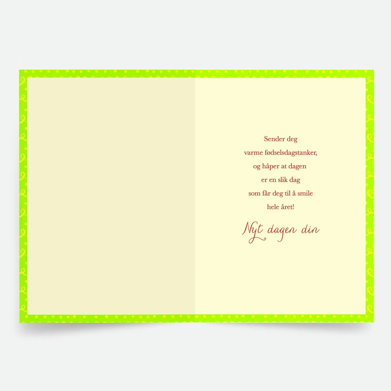 Designer Greetings Norwegian Language Happy Birthday Cards, Norwegian Cream Cake (6 Cards with Envelopes / 6 kort med konvolutter)