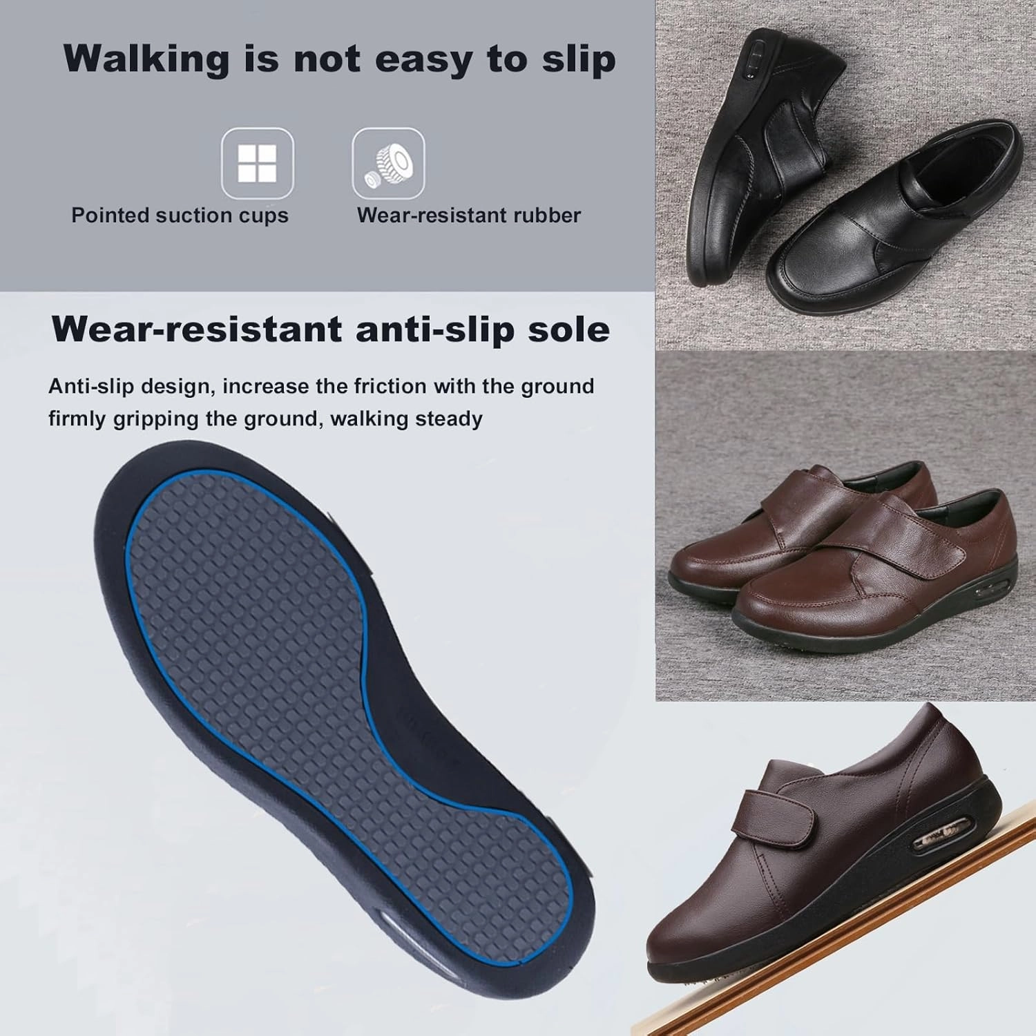 Diabetic Nursing Shoes,Extra Wide and Fat Soft Shoes for The Elderly
