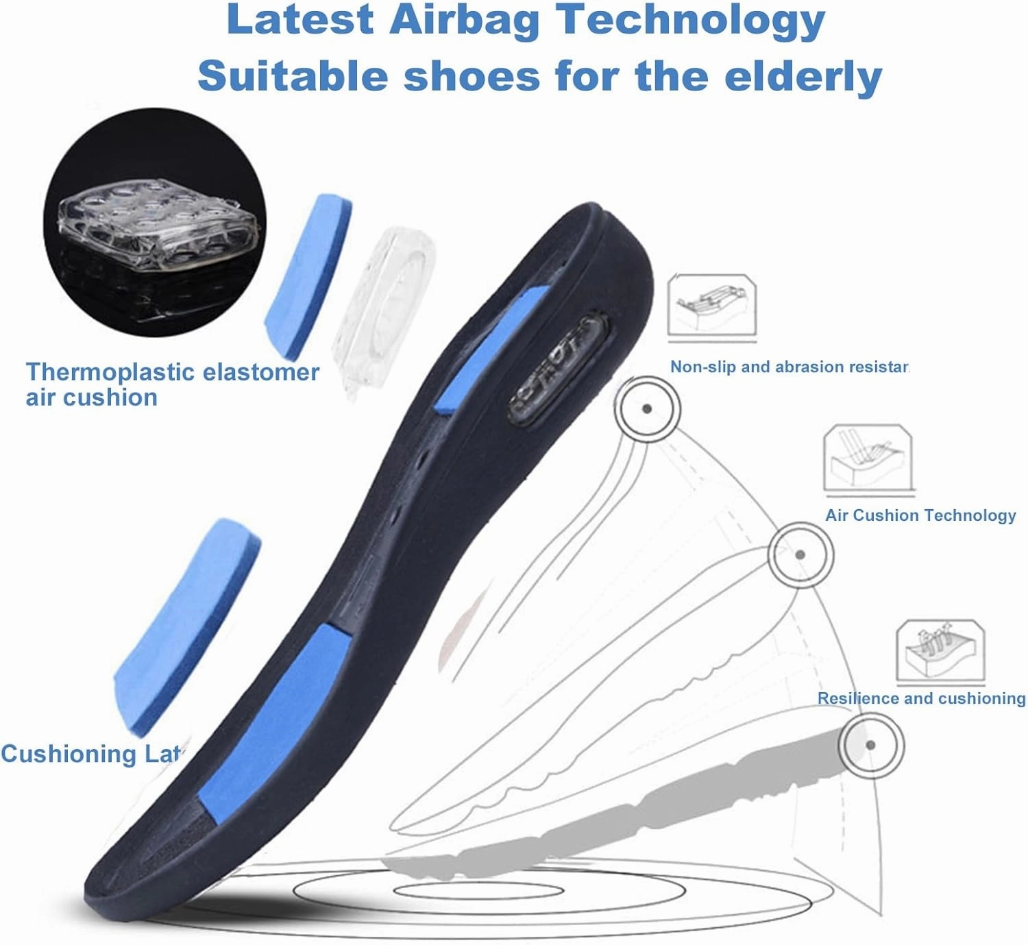 Diabetic Nursing Shoes,Extra Wide and Fat Soft Shoes for The Elderly