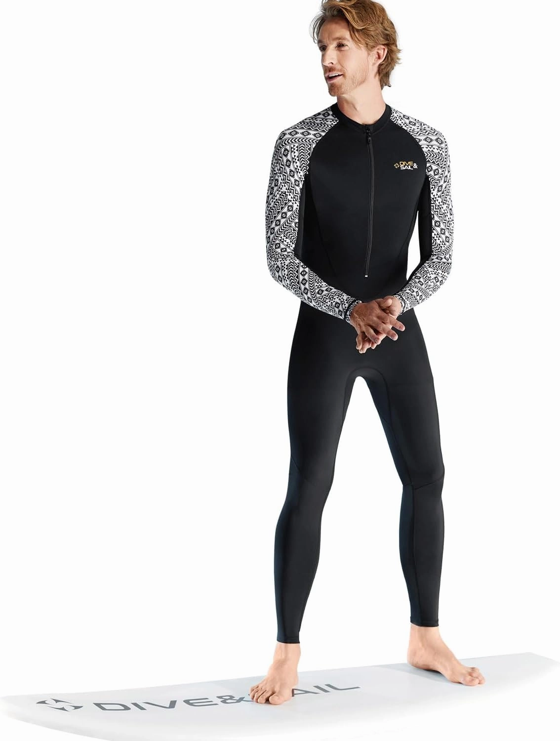 Dive Skin Full Body Rash Guard for Women Men Swimsuit Wetsuit Sport Skin Front Zipper One Piece for Diving Surfing Kayaking