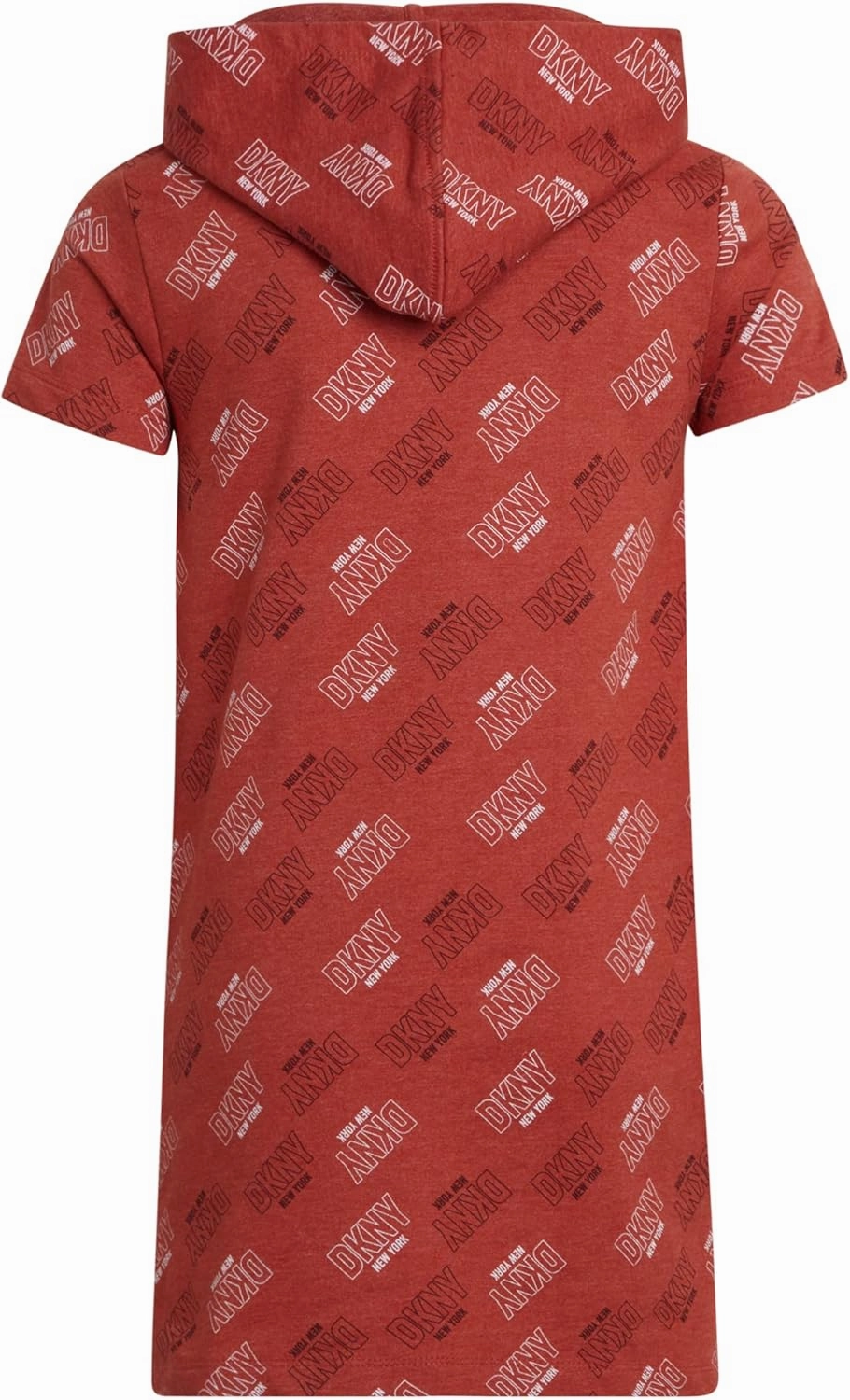 DKNY Girls' Dress - Short Sleeve Oversize T-Shirt Dress with Hood (7-16)