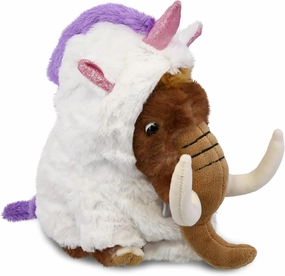 DolliBu Large Wild Mammoth Unicorn Plush Stuffed Animal Toy - Super Soft Mammothcorn Dress Up with Removable Plush Unicorn Outfit, Cute Fantasy Dinosaur Gift - 9 Inches