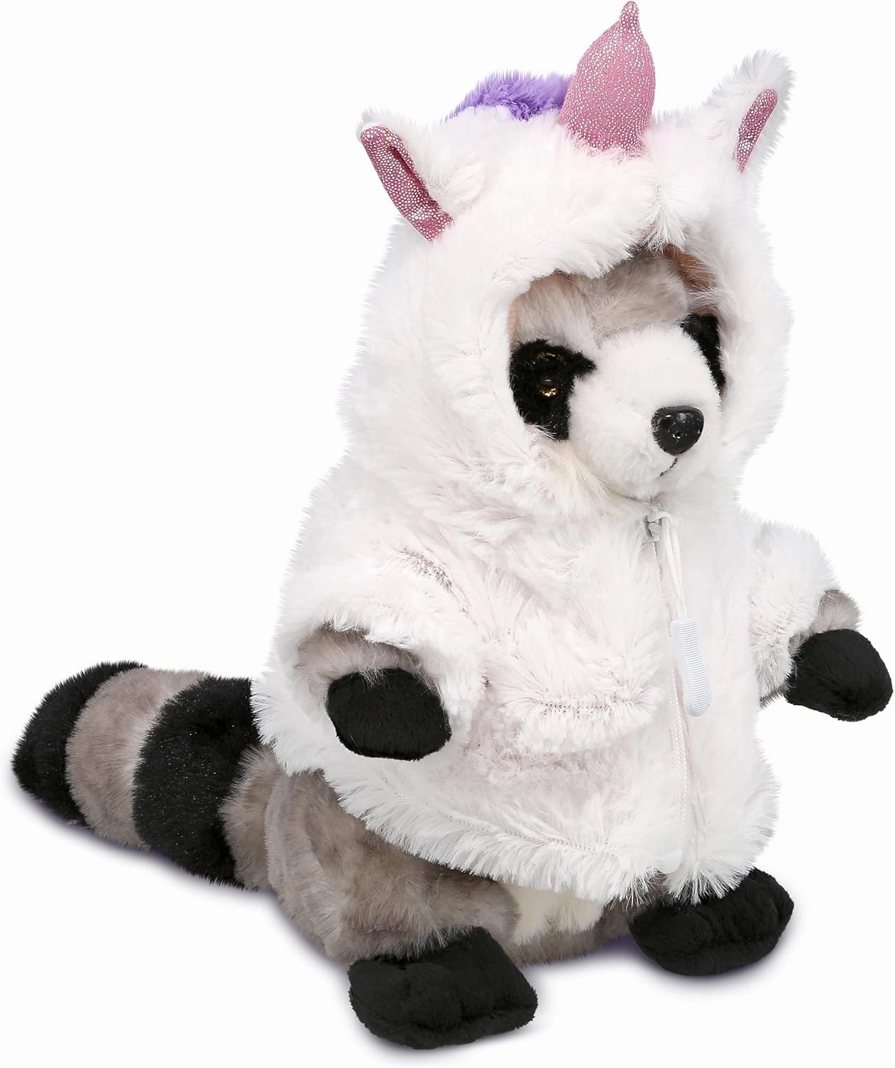 DolliBu Raccoon Unicorn Plush Stuffed Animal Toy - Super Soft Raccooncorn Dress Up with Removable Plush Unicorn Outfit, Cute Fantasy Wildlife Gift with Name Personalization - 9 Inches