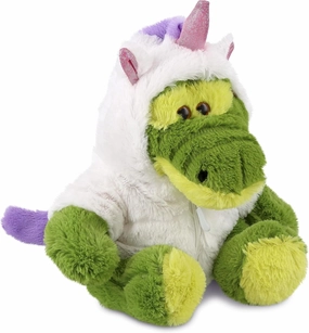 DolliBu Sitting Green Alligator Unicorn Plush Stuffed Animal Toy - Super Soft Gatorcorn Dress Up with Removable Plush Unicorn Outfit, Cute Fantasy Wildlife Gift - 12 Inches