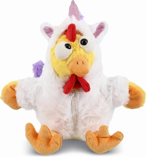 DolliBu Yellow Rooster Unicorn Plush Stuffed Animal Toy - Super Soft Roostercorn Dress Up with Removable Plush Unicorn Outfit, Cute Fantasy Farm Life Gift – 10.5 Inches