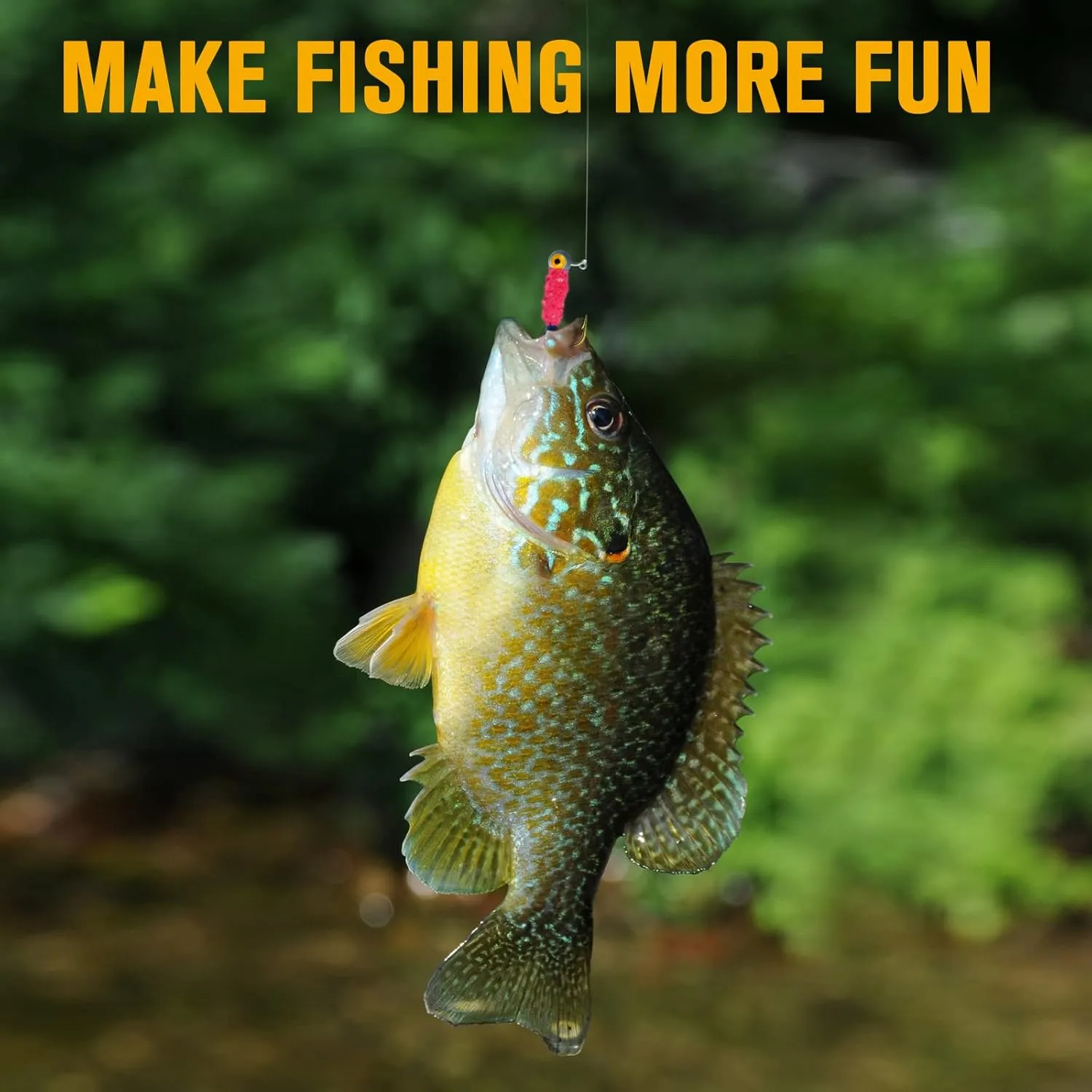 Dovesun Crappie Jigs, Hand-Tied Marabou Hair Jigs Heads with Feather 10 Colors 1/32oz 1/16oz 1/8oz Ice | Fly Fishing Lures for Panfish Sunfish Walleye 20-40pcs