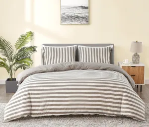 Dream Sunset Soft Cotton Jersey Knit Duvet Cover Set, Twin/Twin XL Size, Heather Beige Brown, Super Soft Skin Friendly Like T-Shirt, Zipper Closure, 1 Duvet Cover   1 Pillow case