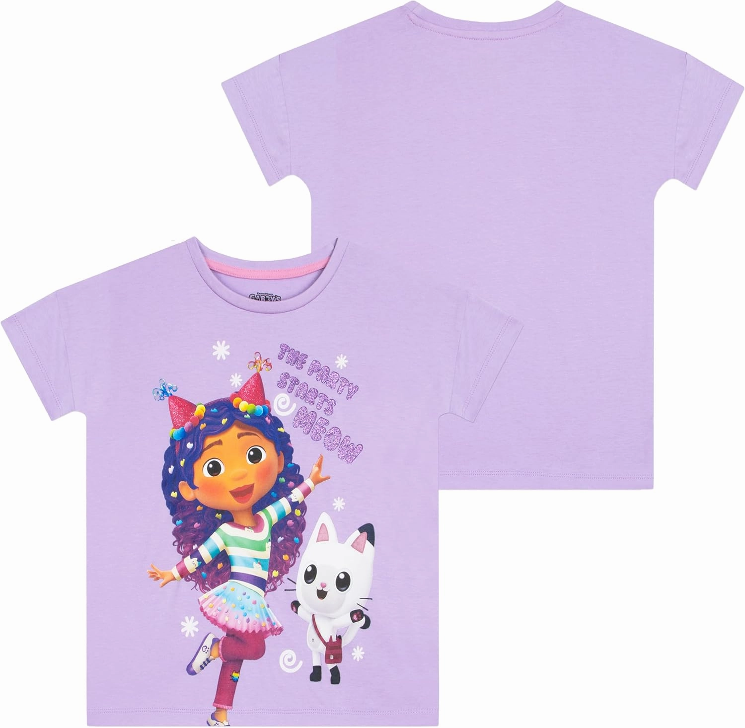 DREAMWORKS GABBY'S DOLLHOUSE Girls Shirt And Tutu Skirt | Party Outfit | Girls Shirt And Glitter Skirt | Purple 7