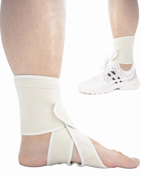 Drop Foot Brace, AFO Foot Drop Brace for Walking, Drop Foot Brace with Shoes, Soft Night Splint for Foot Drop, Foot Drop Brace for Sleeping, Adjustable Ankle Brace (Beige, Left)