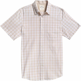 Dubinik® Mens Short Sleeve Button Down Shirts 100% Cotton Plaid Men's Casual Button-Down Shirts with Pocket