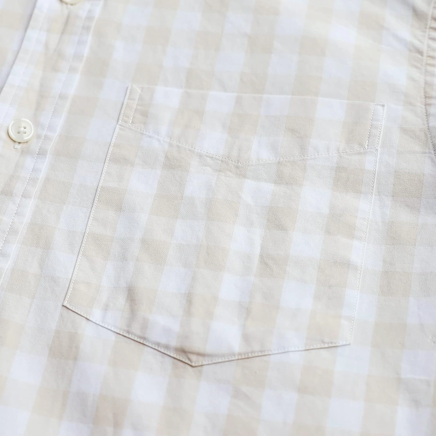 Dubinik® Mens Short Sleeve Button Down Shirts 100% Cotton Plaid Men's Casual Button-Down Shirts with Pocket