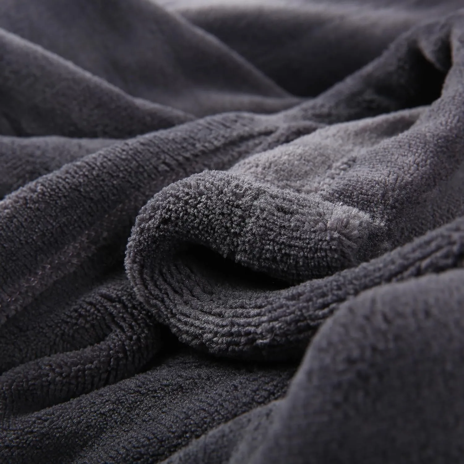 DUODUO Heated Electric Blanket 72"x84" Full Size Warm Coral Fleece with 4 Heat Settings & 10 Hours Auto Shut Off Overheating Protectsion - Black