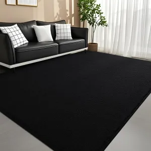 DweIke Area Rugs for Bedroom Living Room, 5x7 ft Thickened Memory Foam Black Rug, Super Soft Washable Non-Slip Carpet, Stain Resistant Throw Carpets for Girls Boys Kids Adults Home Dorm Decor