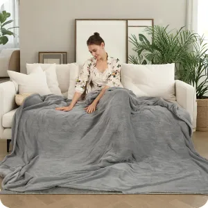 Electric Heated Blanket 72"x84" Full Size with 4 Heating Levels and 10 Hours Auto-Off Large Oversized Heating Blanket with Soft Plush Fabric for Bedding - Gray