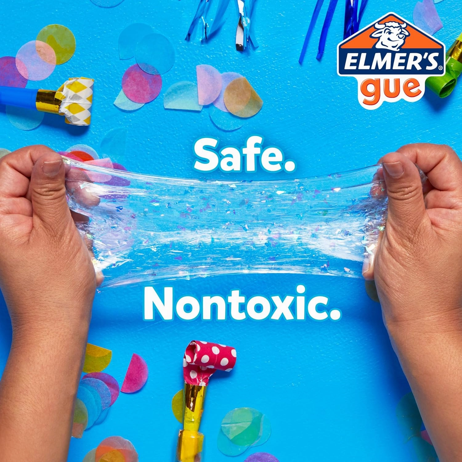Elmer's Gue Premade Includes 5 Sets of Slime Add-ins, 3 Lb. Bucket, Glassy Clear