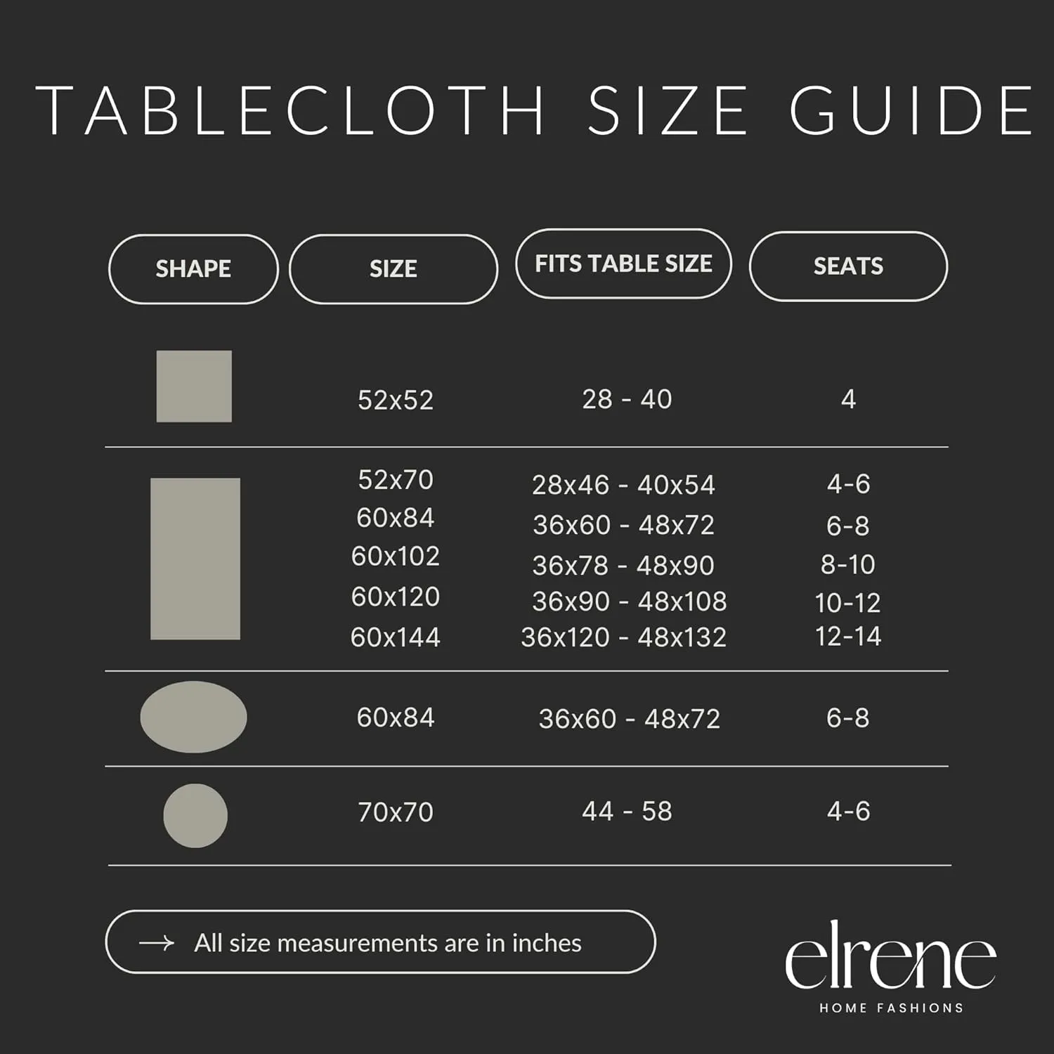 Elrene Home Fashions Pine Leaf Metallic Foil Printed Fabric Holiday/Christmas Rectangle Dining Tablecloth, 60"x120"