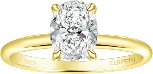Elspeth 925 Sterling Silver Engagement Ring for Women Pear/Round/Oval/Cushion/Princess Cut Cubic Zirconia Promise Ring Size 4-10