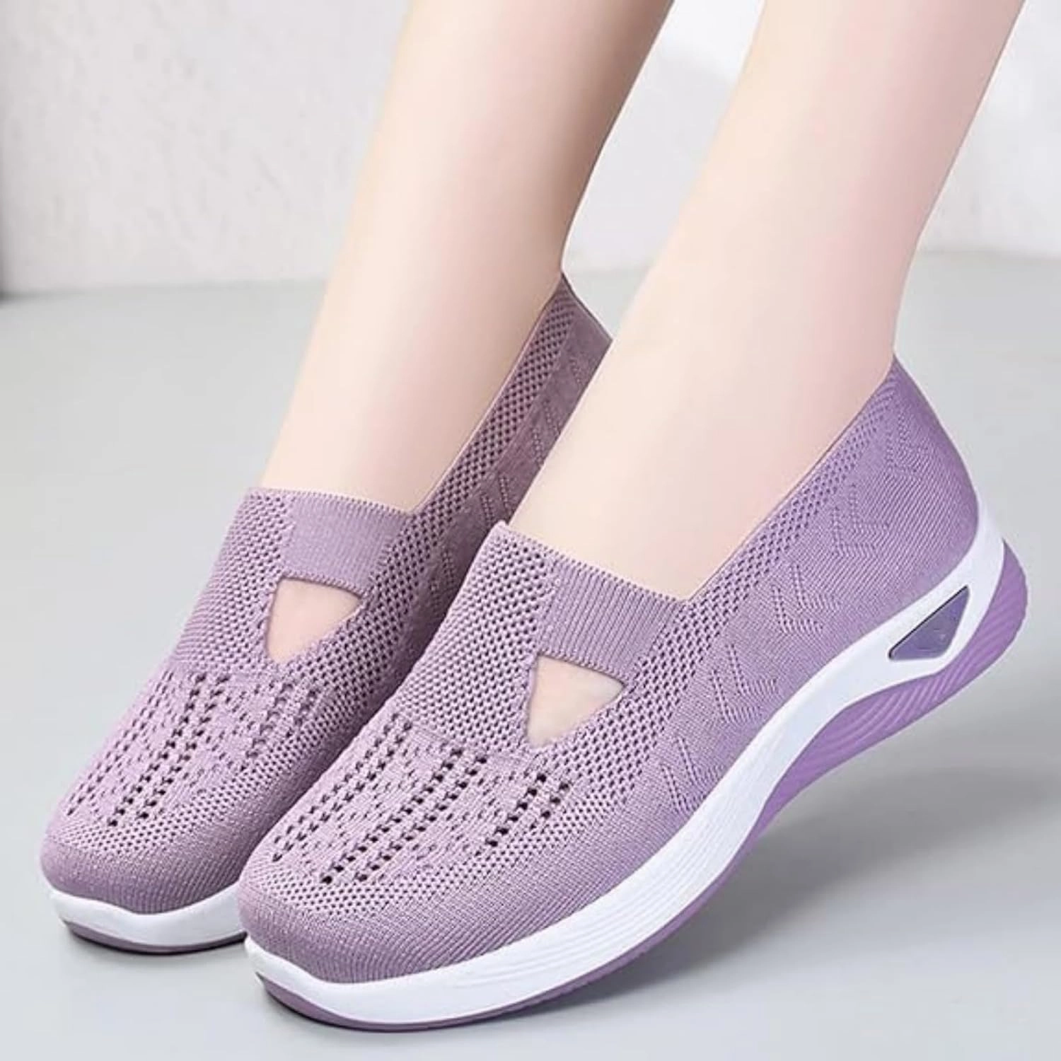 Enjerr Orthopedic Shoes Womens, Women's Comfortable Breathable Knitted Sneakers, Woven Orthopedic Breathable Soft Shoes