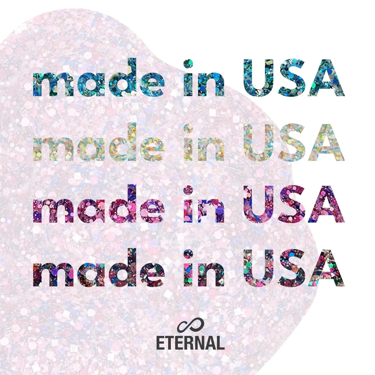 Eternal Glitter Nail Polish Set for Women (CONFETTI PARTY) - White Nail Polish Set for Girls | Long Lasting & Fast Drying Nail Polish Kit for Home DIY Manicure Pedicure| Made in USA, 13.5mL (Set of 4)