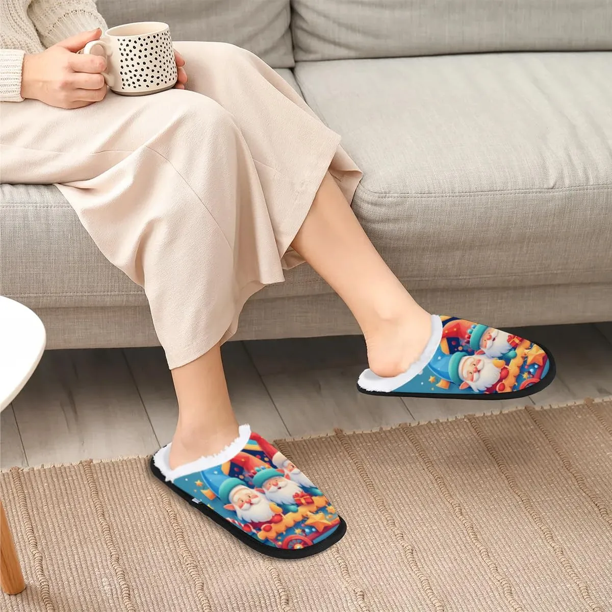Ethnic Elephants Slippers for Women Soft Non-Slip Indoor Slippers Home Slippers