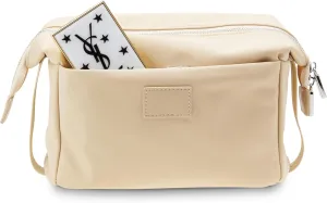 ETOILE - Jet Setter Travel Case Beige Soft Flexible and Foldable Makeup Cosmetic Travel Bag