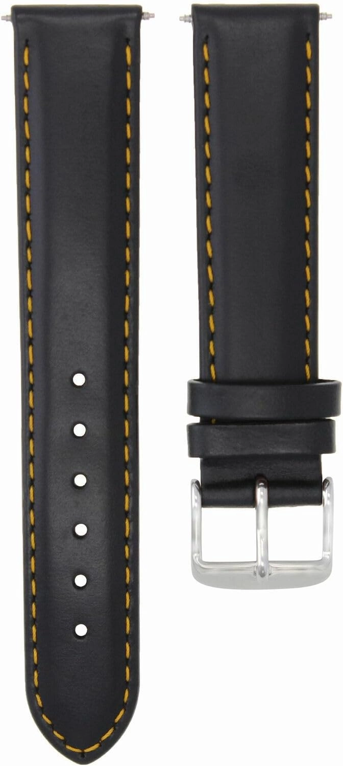 Ewatchparts 18-19-20-22-24-26mm Leather Watch Band Strap Smooth with Clasp Compatible with Franck Muller