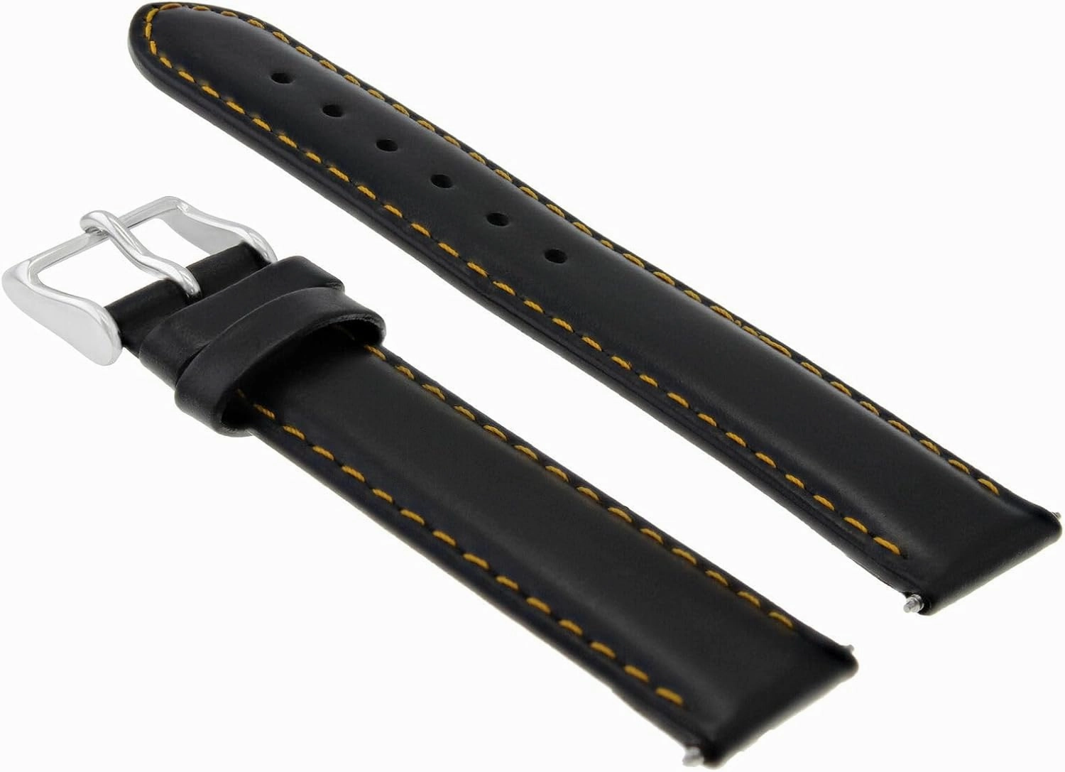 Ewatchparts 18-19-20-22-24-26mm Leather Watch Band Strap Smooth with Clasp Compatible with Franck Muller