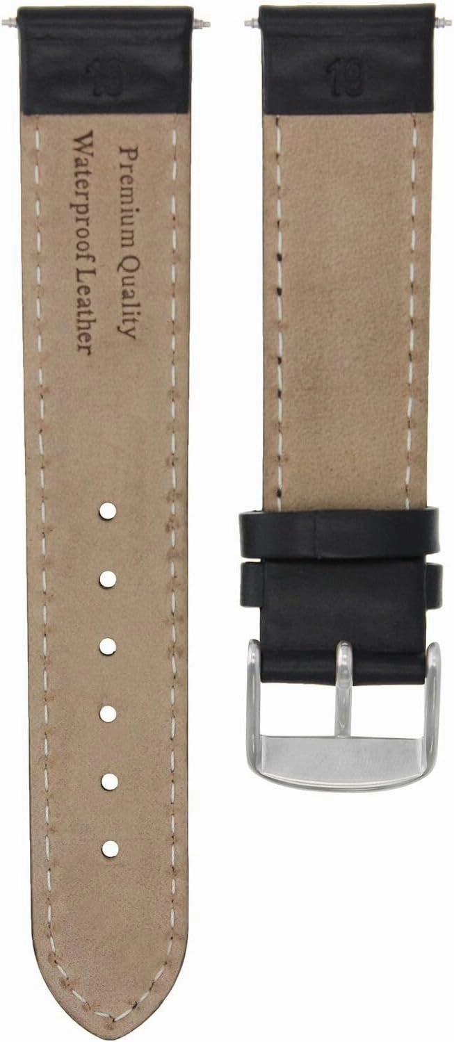 Ewatchparts 18-19-20-22-24-26mm Leather Watch Band Strap Smooth with Clasp Compatible with Franck Muller