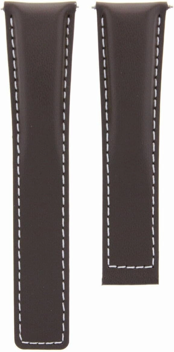 Ewatchparts 19-20-22mm Leather Watch Band Strap Compatible with Tag Heuer Carrera Monaco Clasp Rose Gold