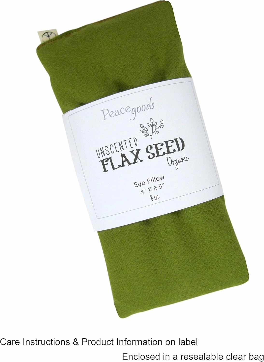 Eye Pillow Gift Set - 4 x 8.5 - Unscented Flax - Washable Cover - Soft Cotton Flannel - Soothing Relaxing - beige tan