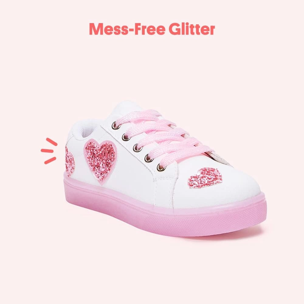 FabKids Kids Sneakers Boys Girls White Shoes Low Top Lace Up Footwear for Toddler Little Kid Big Kid