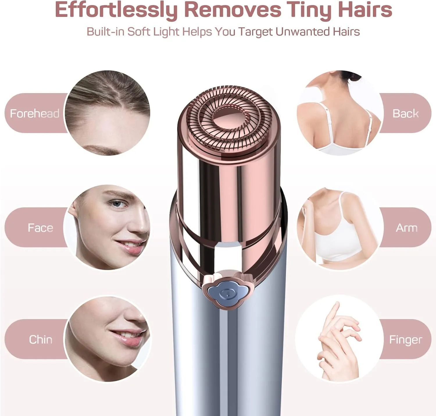 Facial Hair Removal for Women(1 Gold 1 Blue), Gurelax Electric Hair Removal Device, Painless Facial Hair Remover for Chin Upper Lip Peach Fuzz, with a Storage Bag