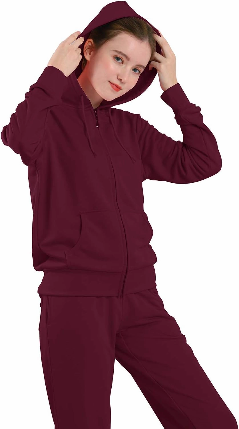 Facitisu Tracksuit for Women Set 2 Piece Joggers Terry Jogging Sweat Outfits Hoodie and Sweatpants