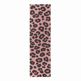 Fake Glitter Leopard Print Pink Decorative Grip Tape roll for Skateboards Waterproof Scooter Grip Tape Non-Skid Cruiser Grip Tape 33×9 Inch