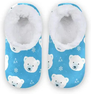 Fisyme Kids Slippers Boys Girls Warm Soft Indoor House Slipper Socks Home Shoes