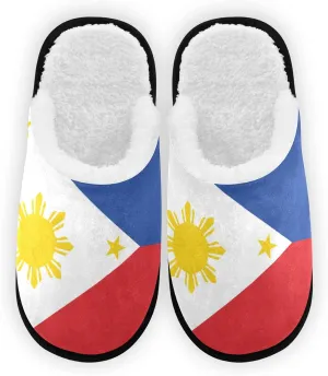Fisyme Slippers Soft Non-Slip Indoor House Slippers Home Shoes For Bedroom Hotel Travel Spa