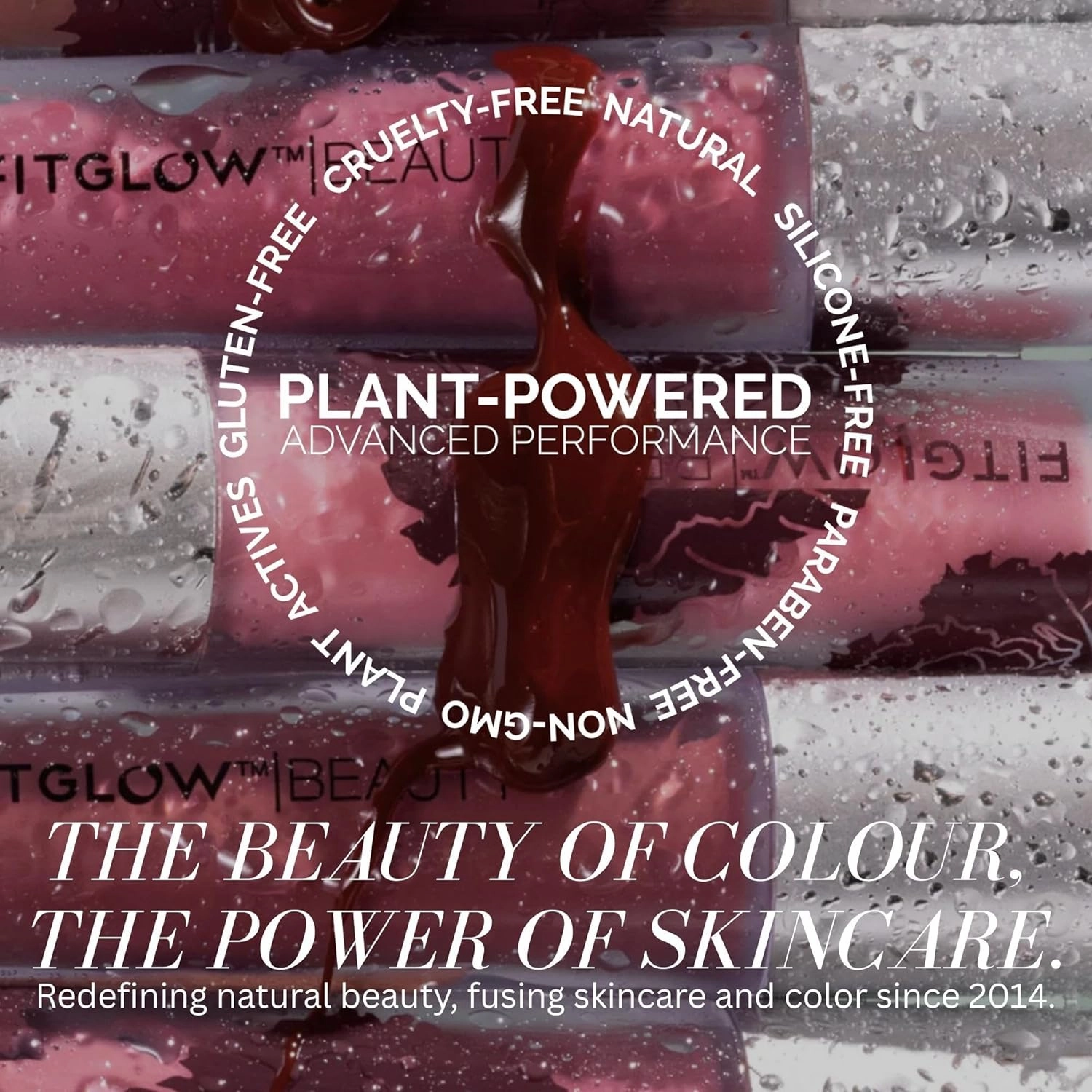 FITGLOW Beauty - Lip Color Serum | Vegan, Woman-Owned Clean Beauty (Gleam - Beige Nude)