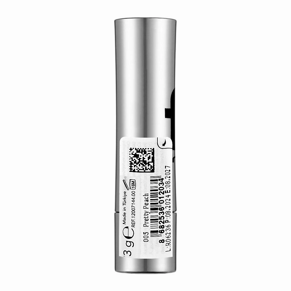 Flormar Sheer Up Lipstick, 3g, 005 Pretty Peach