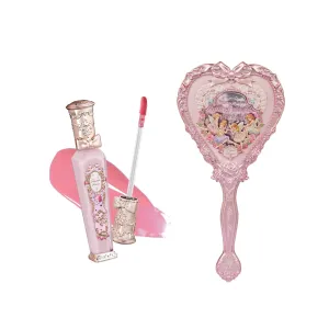 Flower Knows Violet Strawberry Rococo Glitter Lip Gloss G01 Strawberry Macaron Midsummer Fairytales Hand Mirror Milky Pink